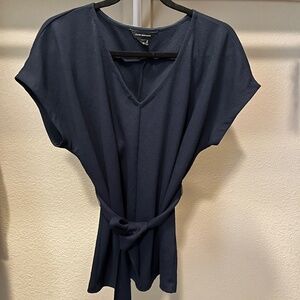 Club Monaco Navy Belted Tee